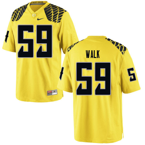 Men #59 Ryan Walk Oregn Ducks College Football Jerseys Sale-Yellow